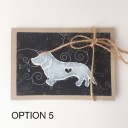 Dachshund hand printed gift card